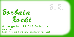 borbala rockl business card